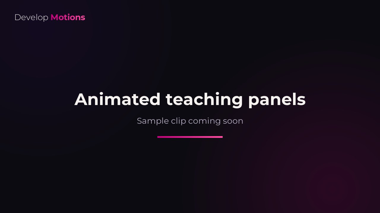 Animated overlay panel sample — preview coming soon