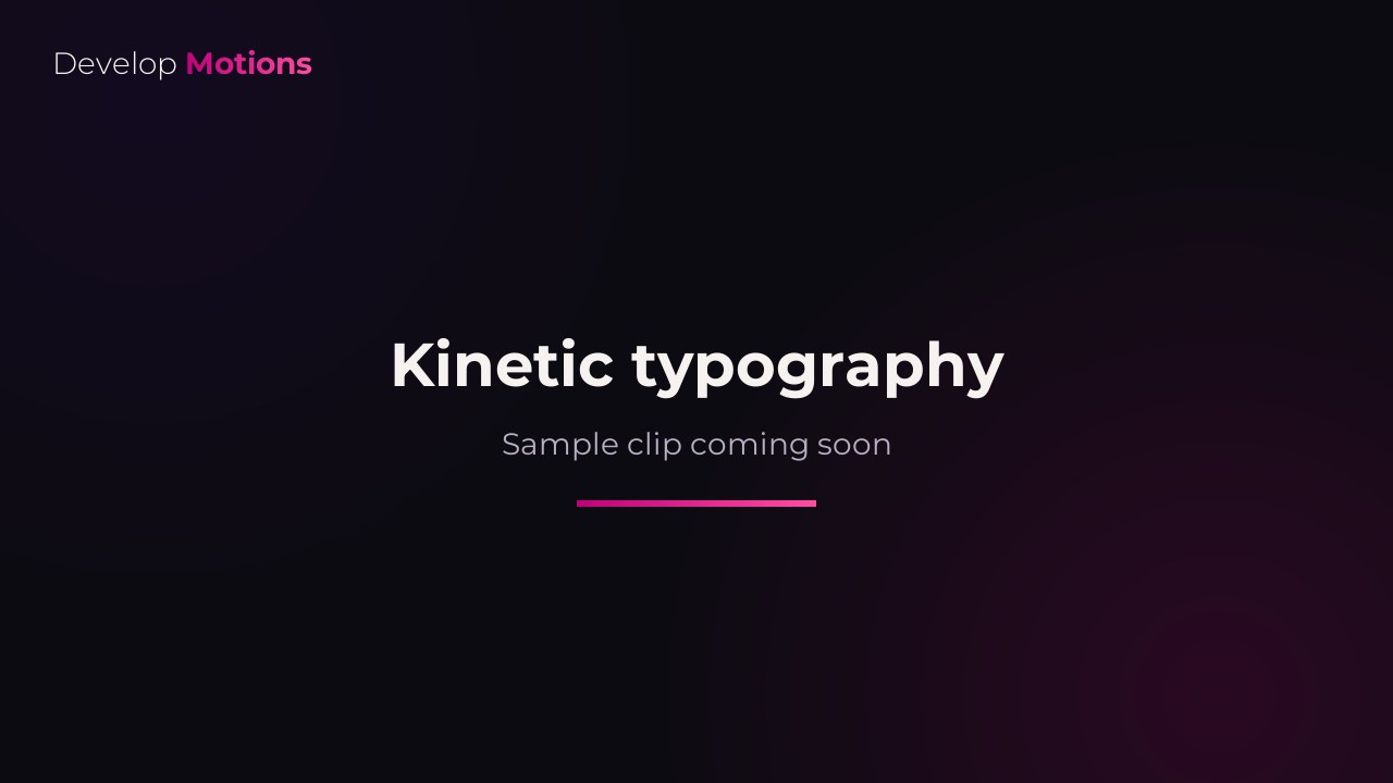 Kinetic typography sample — preview coming soon